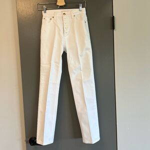 Tory Burch Women’s White Straight Jeans
